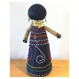 ULB - Ndebele Ceremonial Doll - Handcrafted Fabric with Beadwork, 13 in tall, South Africa