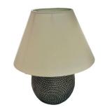 LR - Black & Silver Ball Lamp - Beaded Sphere Base