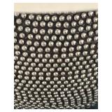 LR - Black & Silver Ball Lamp - Beaded Sphere Base