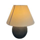 LR - Black & Silver Ball Lamp - Beaded Sphere Base