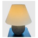 LR - Black & Silver Ball Lamp - Beaded Sphere Base