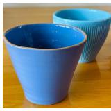 ULB - Assorted Colorful Ceramic Planters & Vases - 6 in High Flower Basket