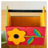 ULB - Assorted Colorful Ceramic Planters & Vases - 6 in High Flower Basket