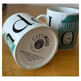 ULB - 10-Inch Frame with Mirrored Border & London City Mugs, Paw-Print Frame, Candlesticks & Vase