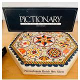 ULB - Pictionary First Edition & Trivial Pursuit Master Game Genus Edition & Pennsylvania Dutch Hex Signs Puzzle