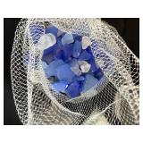 LR - Clear Glass Vases - Assorted Shapes Up To 10 in with Mosaic Glass Chips & Decorative Rocks