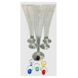 LR - Champagne Flutes - 6-Piece Tall Clear Stemware Set