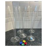 LR - Champagne Flutes - 6-Piece Tall Clear Stemware Set