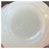 LR - Vases - Pink Flexible Silicone, White Ribbed Glass, Red Bulb (Lot of 3)