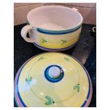 LR - Colorful Italian Caleca Carousel Ceramic Covered Casserole Dish