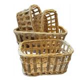 LR - Baskets (Lot of 3) 7 x 16 in Largest Nesting Wicker Baskets