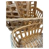 LR - Baskets (Lot of 3) 7 x 16 in Largest Nesting Wicker Baskets