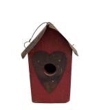 KH - Decorative Birdhouses (Lot of 3) - 7 in high, star & heart designs