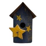 KH - Decorative Birdhouses (Lot of 3) - 7 in high, star & heart designs