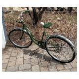G - Schwinn Hollywood Green Vintage Cruiser Bicycle - 1960s-70s