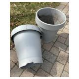 G - Plastic Planters 20 in High - (Lot of 2)