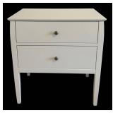 UB1 - Pair of  Crate & Barrel Traditional White Side Tables