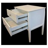 UB1 - Pair of  Crate & Barrel Traditional White Side Tables