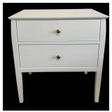 UB1 - Pair of  Crate & Barrel Traditional White Side Tables