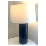 UB1 - Navy Blue Lamp with White Shade