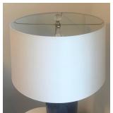 UB1 - Navy Blue Lamp with White Shade
