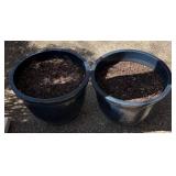 FY - Two Navy Blue Planters