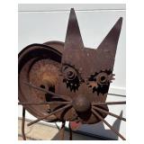 FY - Patina Metal Cat Yard Art Sculpture by Yard Birds