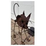 FY - Patina Metal Cat Yard Art Sculpture by Yard Birds