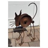 FY - Patina Metal Cat Yard Art Sculpture by Yard Birds