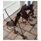 FY - Two Patina Metal Dog Yard Sculptures by Yard Birds