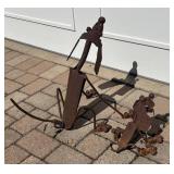 FY - Two Patina Metal Dog Yard Sculptures by Yard Birds
