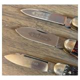 S - (3) Tree Brand German Stag Horn Pocket Knives