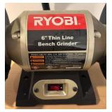 LL - Ryobi 6 Inch Thin Line Bench Grinder Model: BGH615