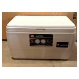 S - Igloo Cooler Lot: Little Playmate Cooler, Blue Mid-Size Igloo, and Marine 52-Qt Cooler