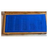 S - Oak Wood Display Case with Glass Top