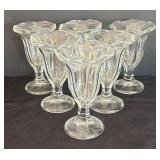LR - Six Parfait Glasses - Clear Glass Dessert Cups