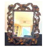 LR - Anthropologie Beaded Floral Mirror Frame