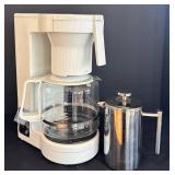 LR -Krups Drip Coffee Maker with Glass Carafe and Secura Stainless French Pot
