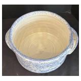 LR - 2-Piece Spongeware Pitcher & Bowl Set - Blue Speckled Glaze