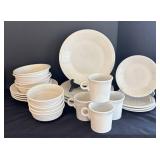 LR - Fiesta White Dinnerware Set - Service for Four