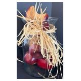 LR - Wooden Apples in Glass Jar with Raffia