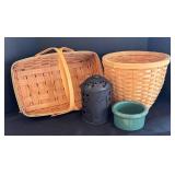 LR - Baskets, Crock and Lantern