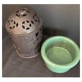 LR - Baskets, Crock and Lantern