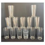 LR - 13 Crate & Barrel Rings Pattern Tumblers