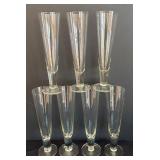 LR - Set of Seven Pilsner Glasses