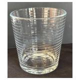 LR - 12 Crate & Barrel Rings Lowball Glasses