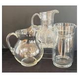 LR - Set of 3 Glass Pitchers