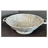LR - Vintage Enamel Colander with Decorative Wood Balls