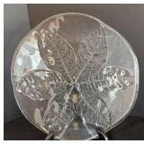 LR - Leaf Plate, Bubble Vase, Atlantis Crystal Ribbed Bowl & Rectangular Tray