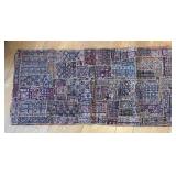 LR - Vintage Indian Patchwork Tapestry or Rug
